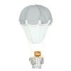 Lampe montgolfi�re gris perle / blanc