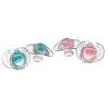 Lot de 2 sucettes pure Closer to Nature (3-9 mois) (rose ou bleu)