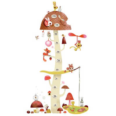 Toise adhésive la maison champignon by lucie brunellière
