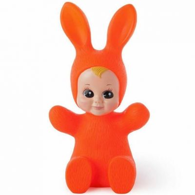 Lampe veilleuse lapin bunny baby rouge fluo