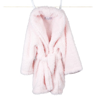 Peignoir chenille rose clair (2-4 ans)