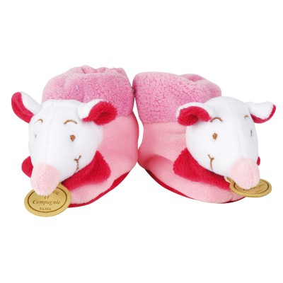 Chaussons b�b� 0-6 mois Jolie souris par Doudou et Compagnie