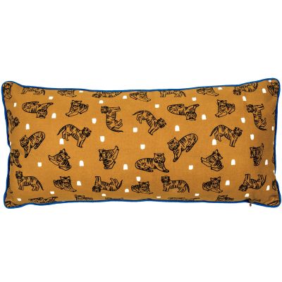Coussin rectangulaire long tigres (25 x 55 cm)