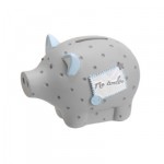 Tirelire cochon gar�on grise - Amadeus