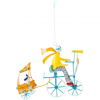 Mobile décoratif triplé au chien jaune