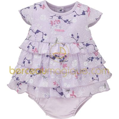 Ensemble robe + bloomer Bouquet d'�t� (1 mois au 12 mois) par Sucre d'orge