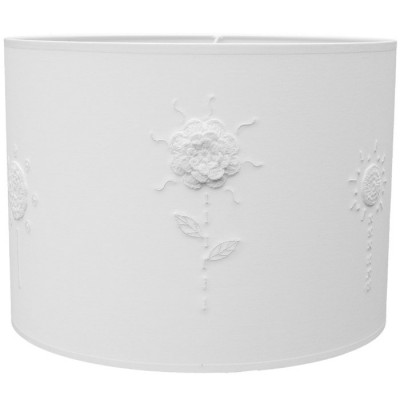 Suspension fleurs au crochet blanc (35 cm de diamètre)