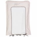Housse de matelas � langer rose Pluie d'�toile (60cm x 75cm) - Tartine et Chocolat