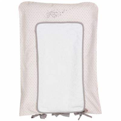 Housse de matelas � langer rose Pluie d'�toile (60cm x 75cm) par Tartine et Chocolat