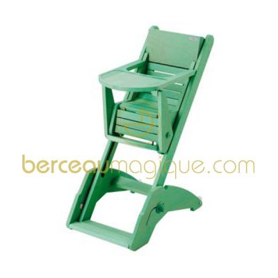 Chaise haute twenty one vert amande 4 positions par Combelle