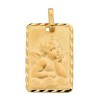 M�daille rectangulaire ange (or jaune 375�)
