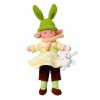Peluche petite fille � la robe jaune (22 cm)