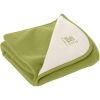 Couverture r�versible double polaire anis et ivoire (100 x 72 cm)