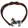 Bracelet cordon Cheval (argent massif)