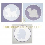 Cadres de d�coration Arthur et Merlin graphic (3 pi�ces) - Noukie's