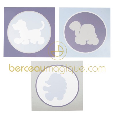 Cadres de d�coration Arthur et Merlin graphic (3 pi�ces) par Noukie's