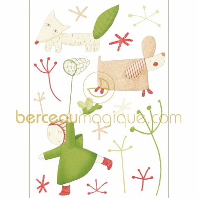 Stickers d�co Koko la lune par Moulin Roty