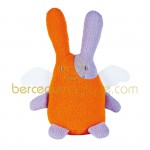 Doudou Ange lapin polaire orange / parme (24 cm) - Trousselier