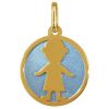 Pendentif silhouette gar�on (or jaune)
