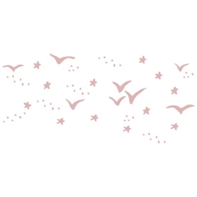 Stickers oiseaux midnight flight