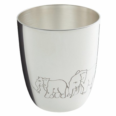 Timbale El�phants (m�tal argent�) par Ercuis