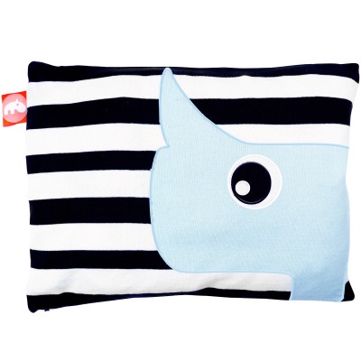 Coussin noir et bleu (40 x 50 cm)