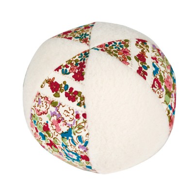 Balle hochet Fleurs rouges (10 cm) par Trousselier