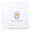 Couverture b�b� blanche Tendre ours (90 x 90 cm)