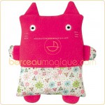Peluche Chat carr� Pink (19 cm) par Trousselier