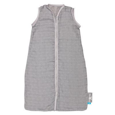 Gigoteuse 0-6 mois l�g�re en mousseline de coton gris par WALLABOO