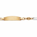 Gourmette b�b� or et acier grain de caf�  - Berceau magique bijoux