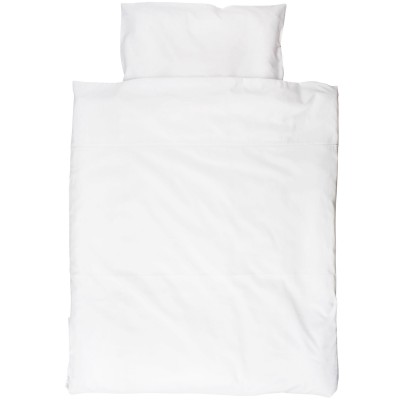 Housse de couette + taie pour berceau piqué white (80 x 80 cm)