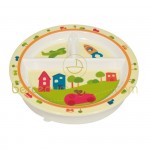 Assiette m�lamine ventouse Les Loupiots - Moulin Roty