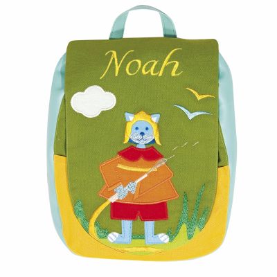 Sac � dos b�b� Le pompier brod� ''Pr�nom'' par L'oiseau bateau