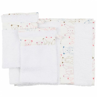 Set 1 serviette de bain et 2 gants de toilette bears (50 x 90 cm)