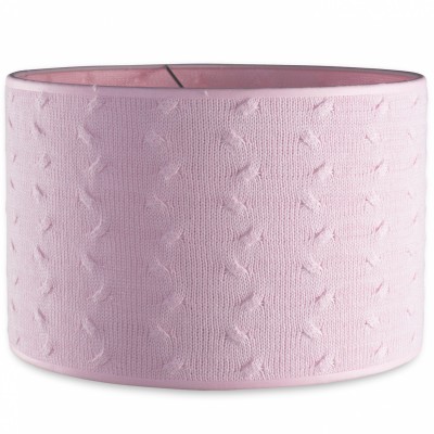 Abat-jour cable uni rose (30 cm)