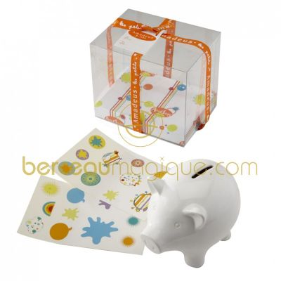 Tirelire cochon stickers par Amadeus