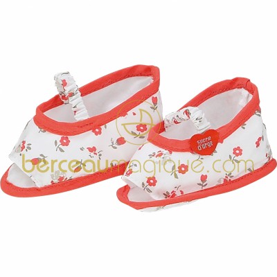 Chaussons ballerine Corail, rouge & co  par Sucre d'orge