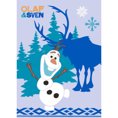 Tapis rectangulaire olaf et sven la reine des neiges (95 x 133 cm)