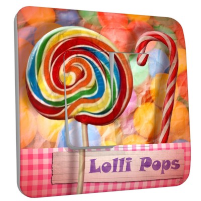 Interrupteur décoré double lolli pops