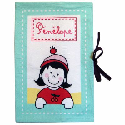 Prot�ge-carnet de sant� vert d'eau personnalisable par Les Griottes