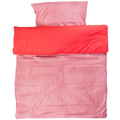 Housse de couette + taie d'oreiller lit bébé philo red (110 x 135 cm)