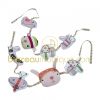 Embrasses pour rideaux Scrapbook rose x 2 (70 cm)