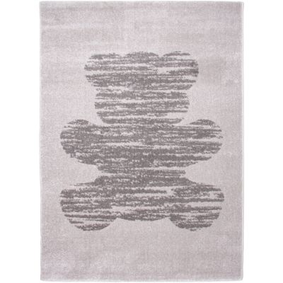 Tapis ours vintage teddy gris (120 x 170 cm)