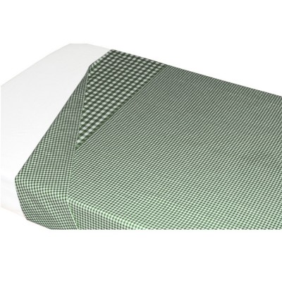 Drap de lit vichy vert (100 x 80 cm)