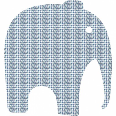 Sticker �l�phant bleu par Art for Kids