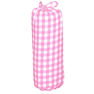 Drap housse gros carreaux rose (60 x 120 cm)