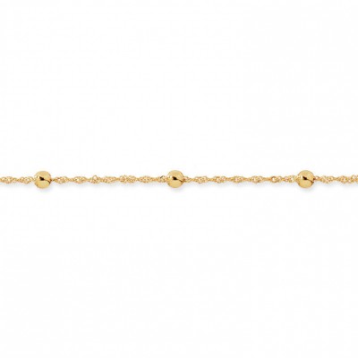 Collier cha�ne maille Singapour et boules (or jaune 750�)  par Berceau magique bijoux