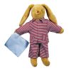 Lapin pyjama ray� rouge et bleu (34 cm)
