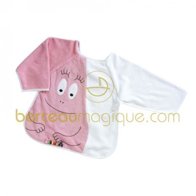Bavoir 1er �ge � manches Barbapapa rose par Babycalin